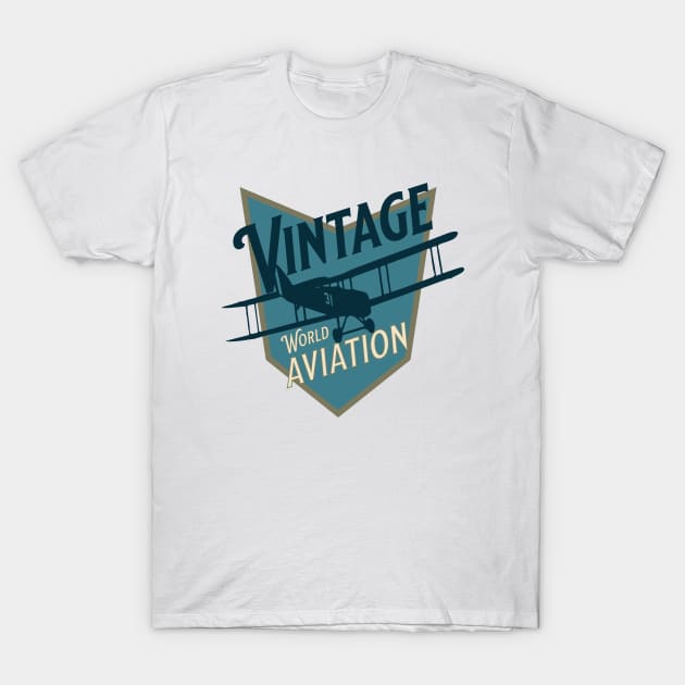 Vintage World Aviation badge T-Shirt by SpaceWiz95